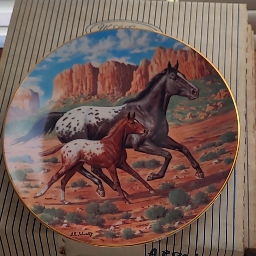 Bradford Exchange W S George Appaloosa collector plate, Vintage 1989